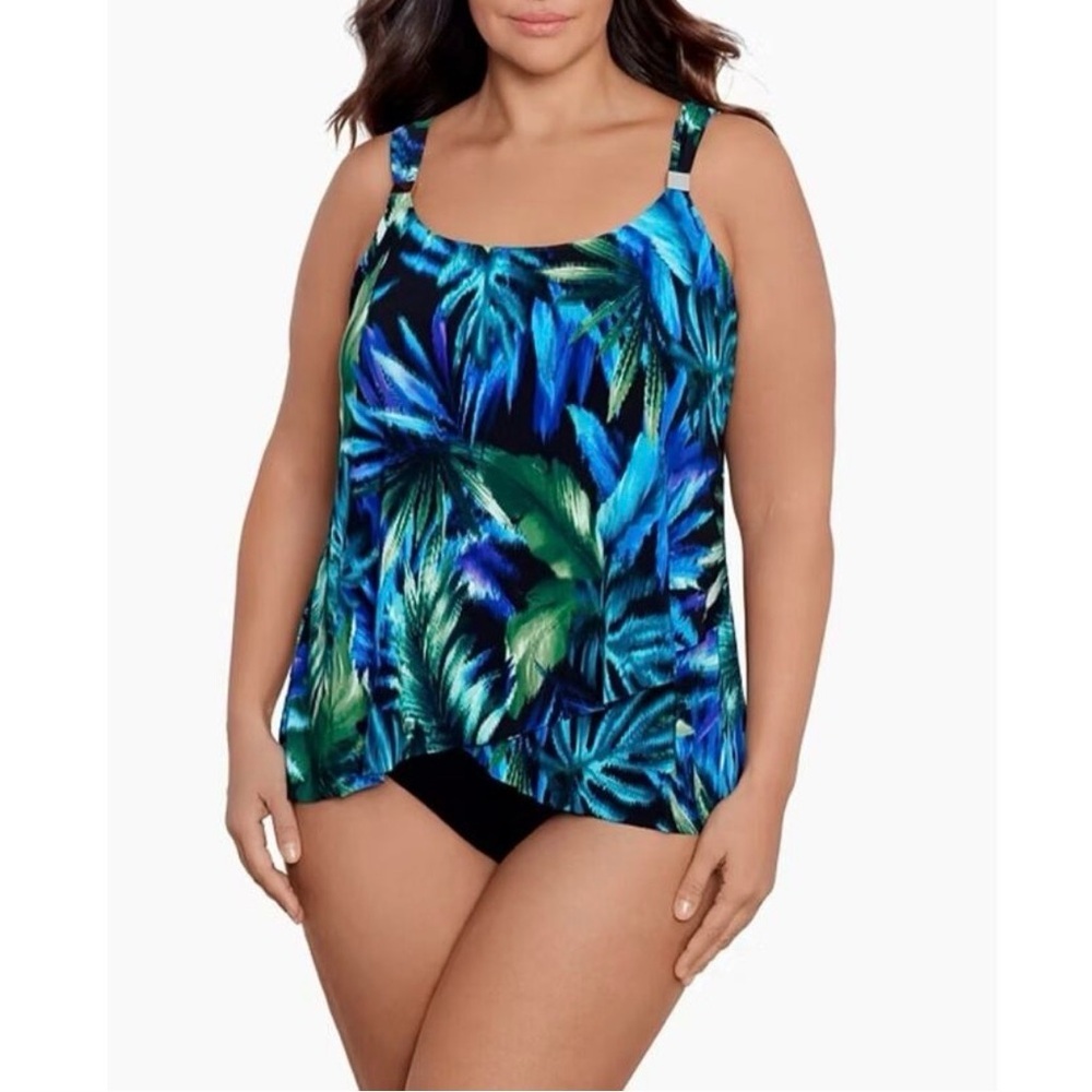 NEW Miraclesuit Blue and Green Camisole Top - Picture 7 of 8